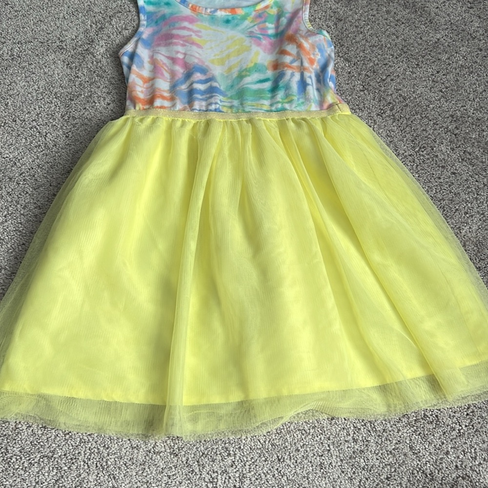 Girls Tye Dye Tulle Dress - 5T - Picture 3 of 7